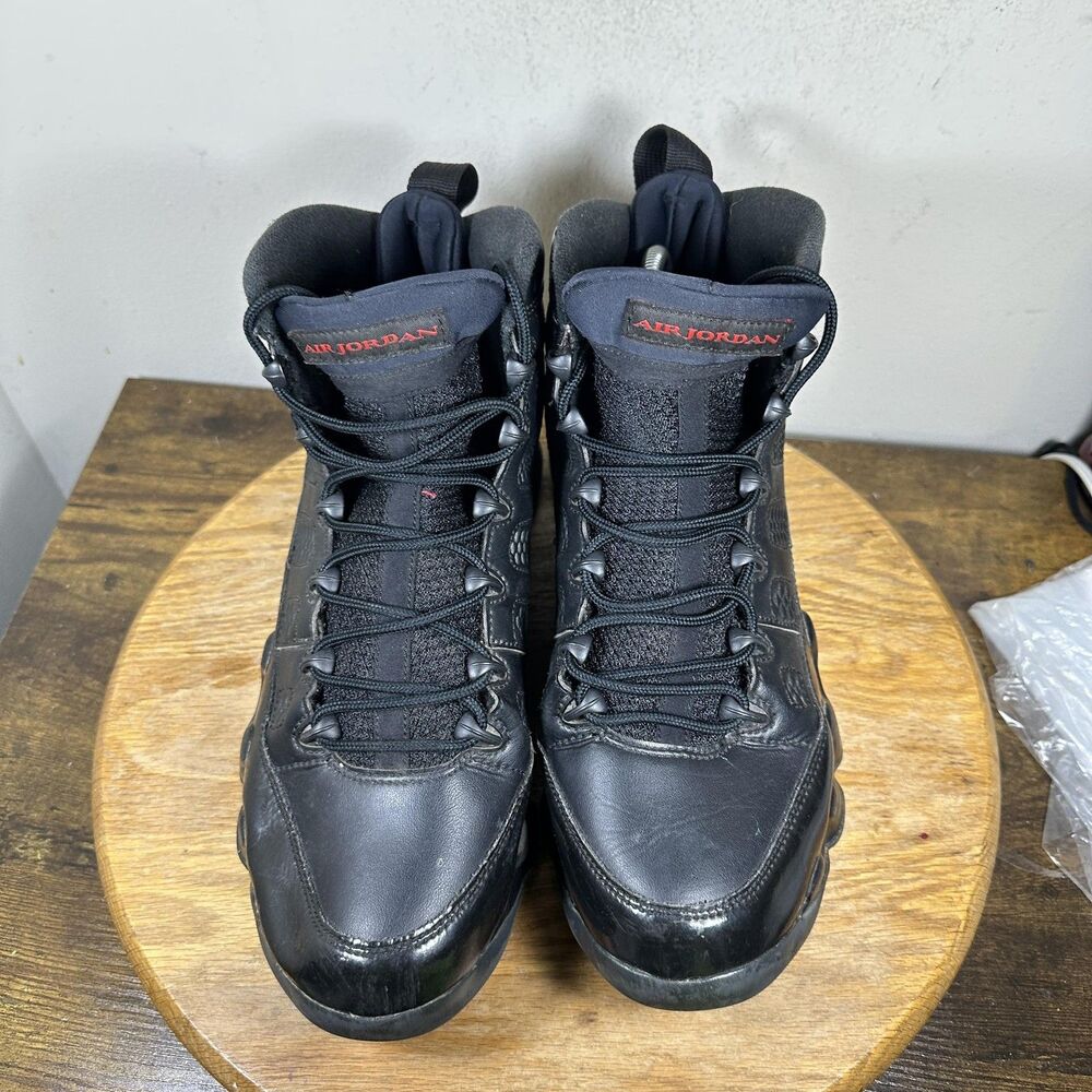 Air Jordan 9 Retro Black Shoes Mens Size 10.5 Basketball 302370-014 - Picture 2 of 9